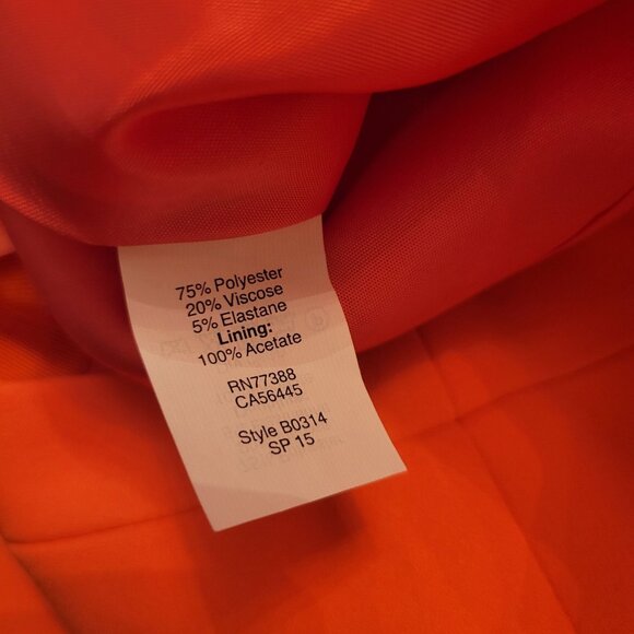 J Crew Melon Orange Flared Skirt 4 B0314 Fluted Double Crepe Tulip Flippy Skater - Picture 5 of 5